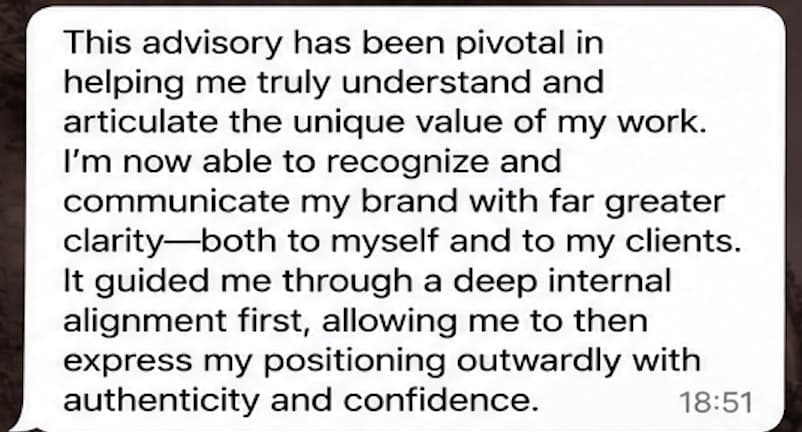 Client testimonial